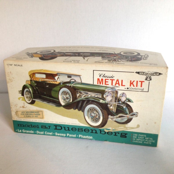 SJ Duesenberg Classic Hubley Metal Kit No. 4864 La Grande Dual Cowl Sweep Panel Phaeton 1960s NOS