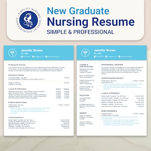 New Grad Nurse Resume Template Nurse Resume for Registered Nurse with Guideline for Interview Preparing Fully Editable