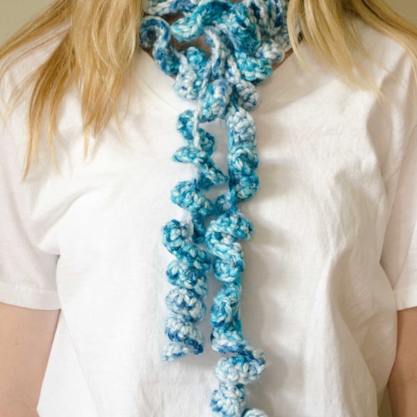 Swirl Scarf - Crochet Scarf - Winter Accessories - Handmade - Several Colors Available - Ruffle Scarf - Frilly Scarf - Women's Accessories