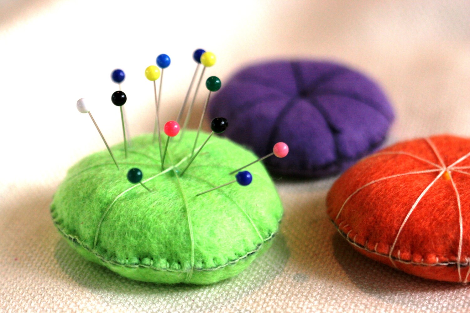 Recycled Pin Cushion Felt Pin Cushion Great Gift Idea Several Colors Available Sewing Stuffing