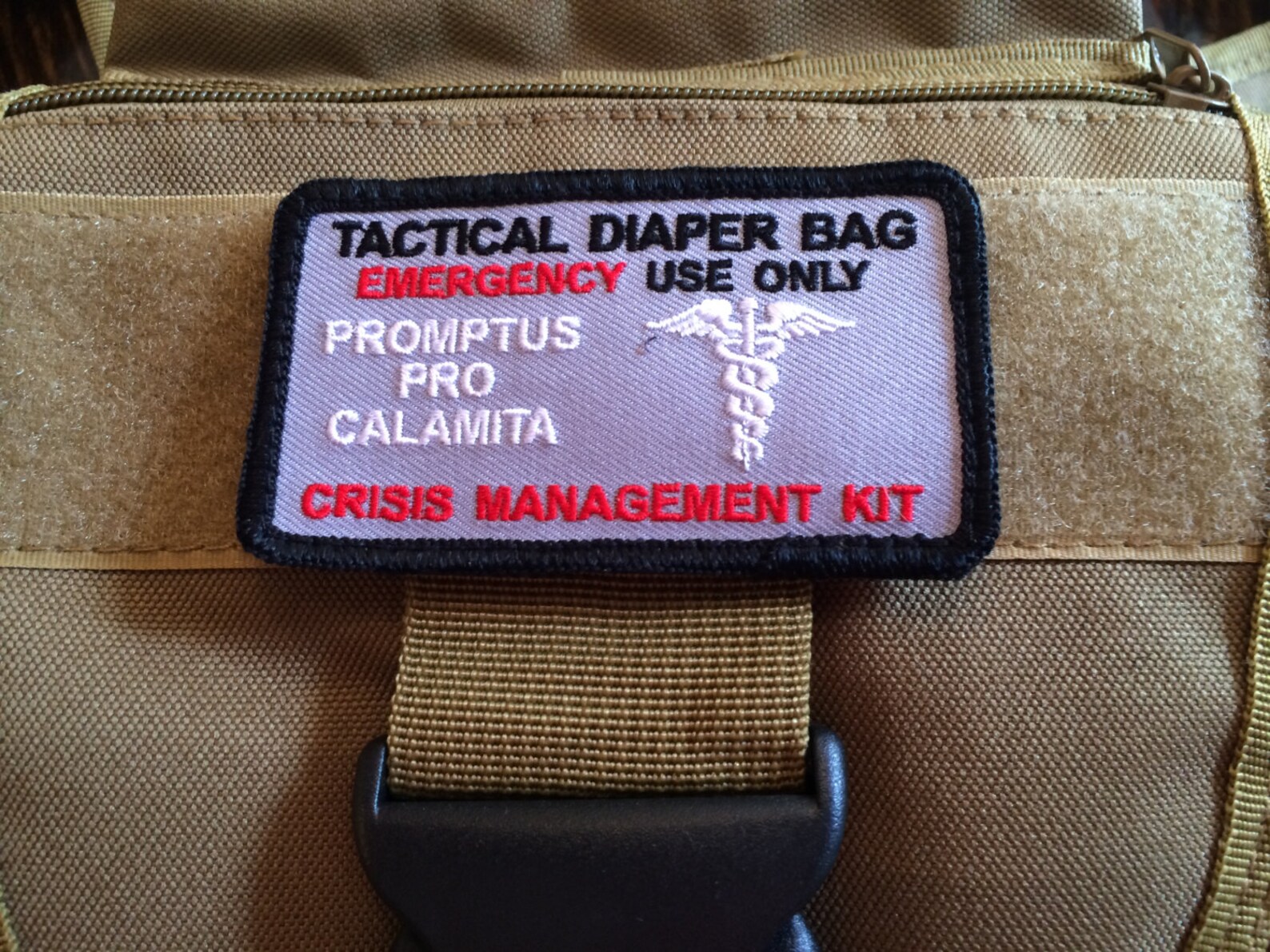 Tactical Diaper Bag Patch Gun Metal Grey Etsy