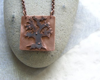 Copper Tree Pendant