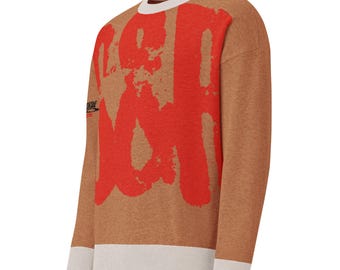 Stamped S&R Relaxed fit knitted crew neck sweater