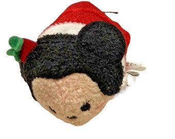 Disney Mickey Mouse Stuffed Animal Plush China Originally Japan 4" Red Black White