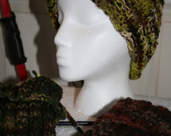 Camo Knit Beanie for Everyone, Gifts under 10, Ready to Ship, Watch Cap