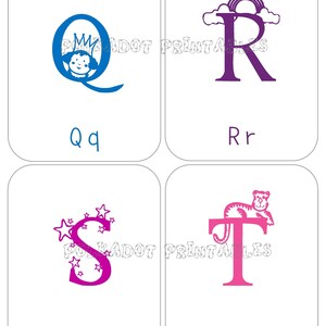 Alphabet Flashcards - Upper & Lowercase Instant Download PDF for Preschool Learning, Educational Printable Cards