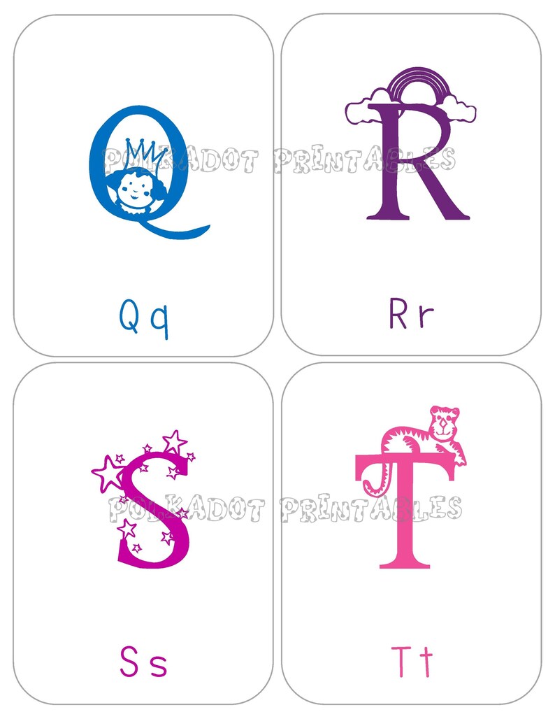 Alphabet Flashcards - Upper & Lowercase Instant Download PDF for Preschool Learning, Educational Printable Cards