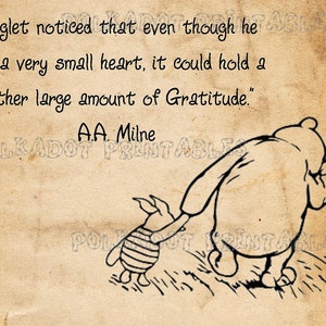 Set of 5 Classic Winnie the Pooh and Piglet Cards - Instant Download 5 PDFs - Pooh Stationery Classic Pooh Cards Pooh Thank You Cards Piglet