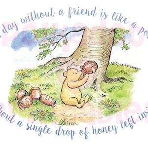 Winnie the Pooh Friendship Quotes Printable Cards Set of 4 Designs