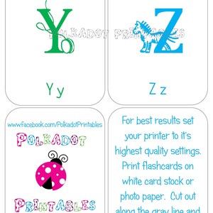Alphabet Flashcards - Upper & Lowercase Instant Download PDF for Preschool Learning, Educational Printable Cards