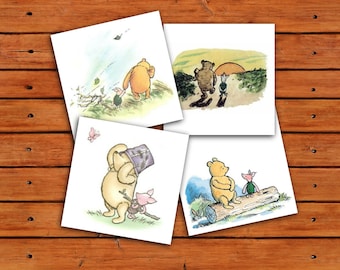 Classique Winnie l'Ourson et Porcinet 5x5 Tirages - Téléchargement instantané - 1 PDF et 4 JPEG