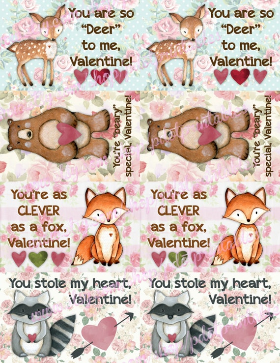 Printable Valentines Day Cards, Kid's Valentine's Cards, Instant Downl -  Sunshinetulipdesign