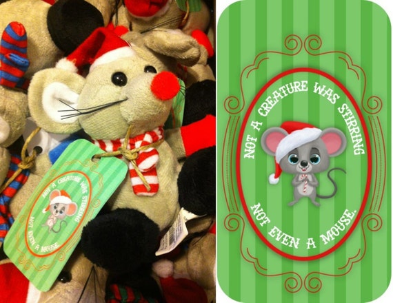 Not a Creature was Stirring, Not Even a Mouse Gift Tags - Instant Digital Download - PDF Il_570xn