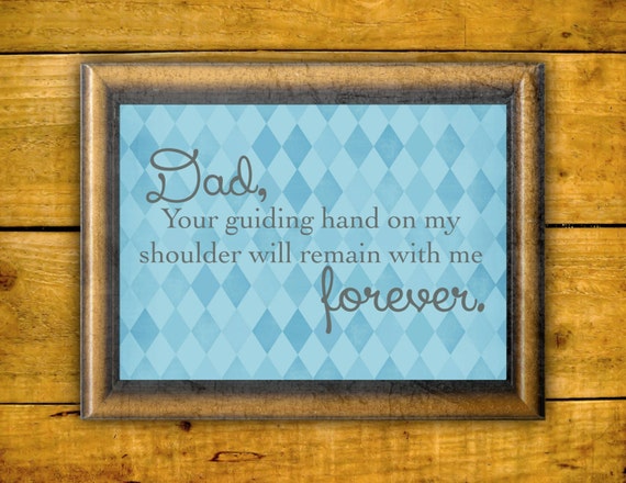Wall Art - Dad Your Guiding Hand Quote - 5x7 - Printables Digital File Il_570xn