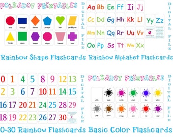 Colorful Printable Animal Flashcards 4x6 INSTANT - Etsy