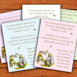 Klassieke Winnie de Poeh Baby douche envelop invoegen brengen een boek in plaats van een kaart