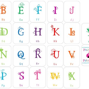 Alphabet Flashcards - Upper & Lowercase Instant Download PDF for Preschool Learning, Educational Printable Cards