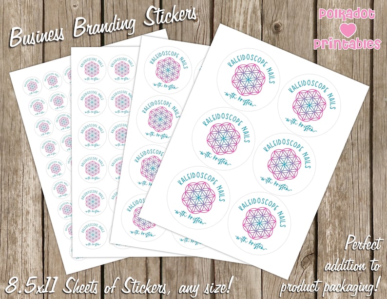 Business Branding Logo Stickers Sold By The Sheet 8.5x11 Full Sheets Of Stickers Any Size Your Logo Here Color Street Small Business image 1