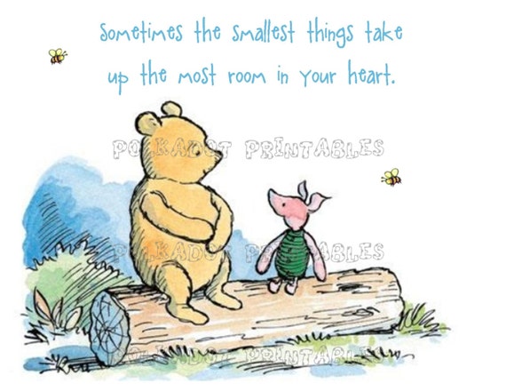 Set of 4 Classic Winnie the Pooh and Piglet Cards - Instant Download 4 PDFs - Pooh Stationery Classic Pooh Cards Pooh Thank You Cards Piglet Il_570xn