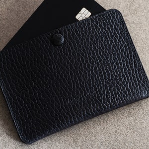 Porta-cartões/porta-carteiras Simplet "SNAP" Dollaro preto por Atelier Du Cuir