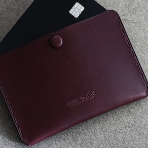 Portacarte/portafoglio/portafoglio Simplet “SNAP” Buttero bordeaux di Atelier Du Cuir