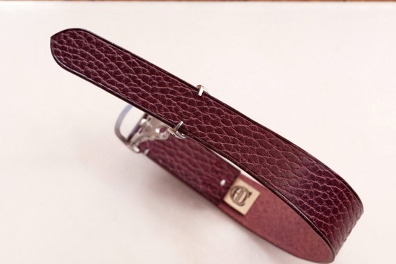 Leather vintage single pass "LOOP" watch band/strap From Atelier Du Cuir -100%handmade 16mm/17mm/18mm/19mm/20mm/21mm/22mm - dollaro burgundy