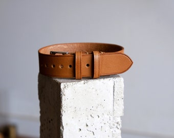 Leather vintage single pass watch band/strap From Atelier Du Cuir -100% handmade 20mm/21mm/22mm - buttero natural - leather loop