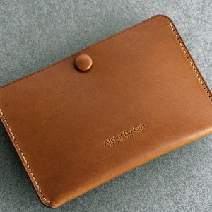 Porte-cartes Simplet "SNAP" Atelier Du Cuir Buttero bordeaux clair