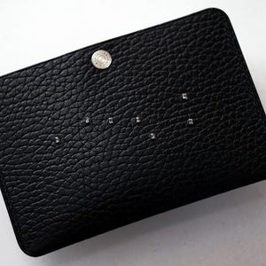 Simplet "SNAP" kaartetui/houder/portemonnee Dollaro zwarte "the big dipper" editie van Atelier Du Cuir