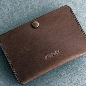 Porte-cartes Simplet « SNAP » Atelier Du Cuir Buttero bordeaux foncé