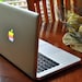 GLOWING Apple Macbook Decal Sticker Retro LED Logo MacBook Air Pro Custom Rainbow Vinyl LED Custom Colors Apple Macbook Decal Sticker