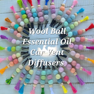 Wool Ball Essential Oil Car Vent Diffusers Clip On