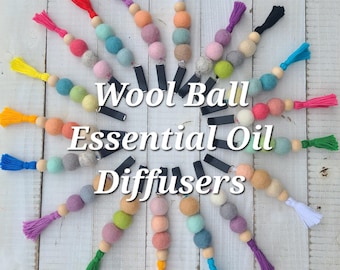 Wool Ball Essential Oil Car Vent Diffusers Clip On