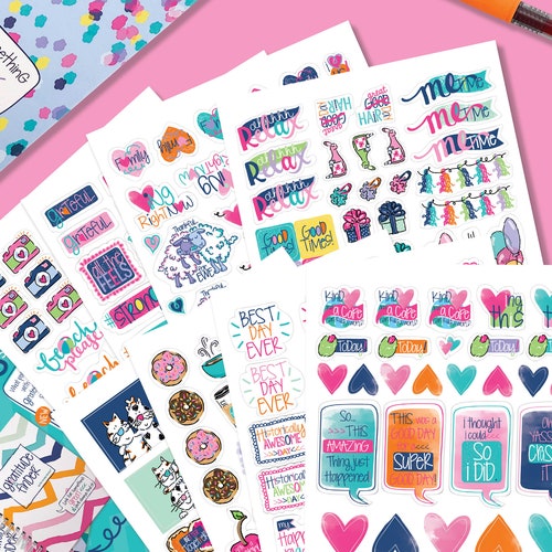 Grateful Heart Stickers | Gratitude, Positive, Good Vibes, Encouraging, Etc.