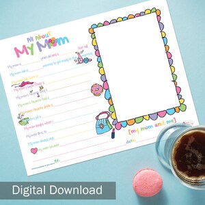 About My Mom | Digital Download | Mother's Day Gift | Print-ready, Delivered Instantly