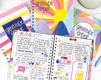 Faith-Based Gratitude Journal with Scripture Verses | 52 Week Daily Inspirational Journal with 170 Stickers | Gratitude Finder®