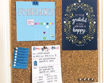 2024 Monthly Desktop Calendars | Stickers Included