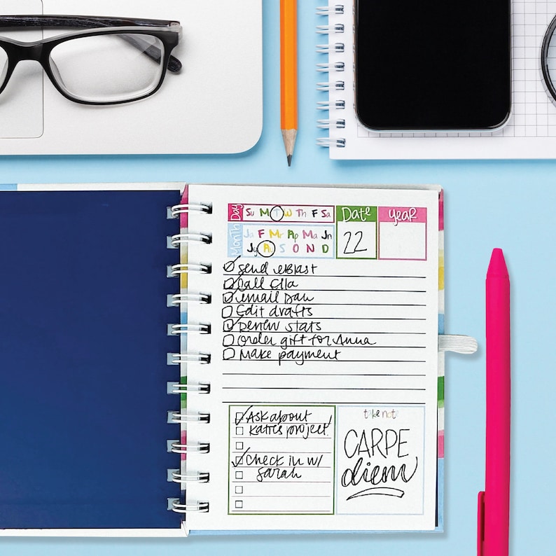 Mini Notebooks | Plan It | Daily Checklist | [2] Styles - Etsy