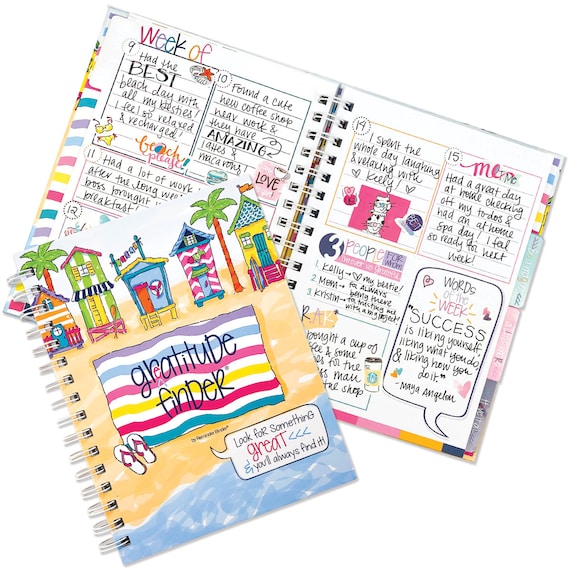 Gratitude Journal 52 Week Daily Positive Thinking for Women & Girls With  165 Stickers Self-help Happiness Gratitude Finder® 