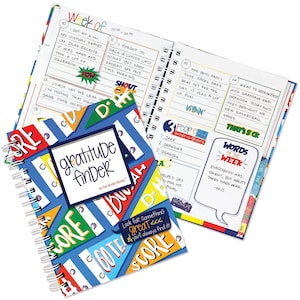 Gratitude Journal | 52 Week Daily Positive Thinking for Boys with 177 Stickers | Self-Help Happiness | Gratitude Finder®