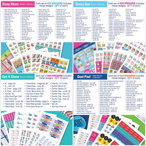 Event Planner Stickers 1850 Sticker Mega Set Includes ALL 4 Sets Fits ANY Planner & Calendar 100s of Events image 8