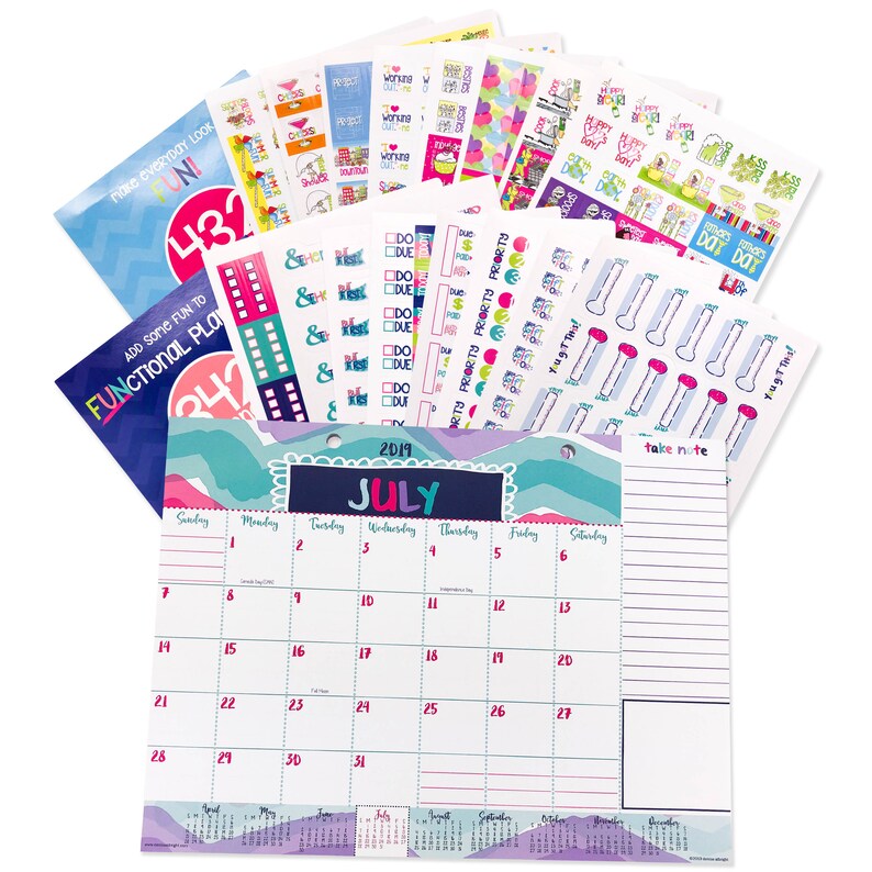 Bundle Of 2019 2020 Mini Monthly Desk Calendar With Lists Etsy