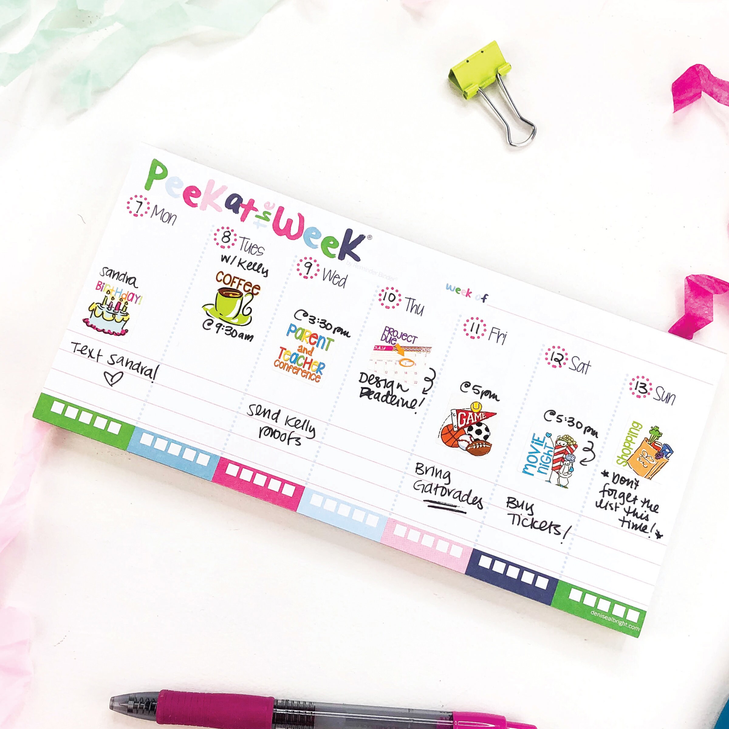 MINI Weekly Planner Pad with Daily Columns 8x10 55 Pages Etsy