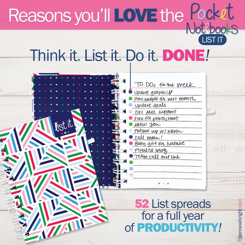 Mini Pocket Notebooks List It Checklist Book Stocking Stuffer image 3