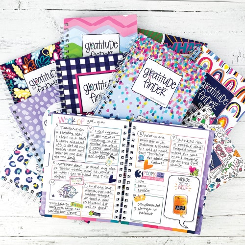 NEW! Gratitude Journal | 52 Week Daily Positive Thinking for Women & Girls with 165 Stickers | Self-Help Happiness | Gratitude Finder®