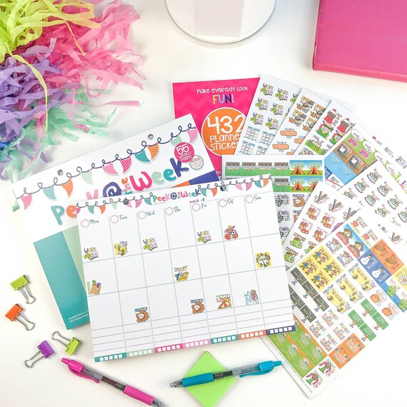 Best Planner Pad Stickers Variety Gift Set Daily Vertical Etsy