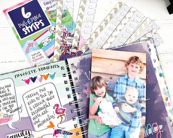 Pull & Place Adhesive Coil Strips | Snap-in, Add-on for DIY Added Pages to Your Reminder Binder® or Gratitude Finder® Journal (6-pack)