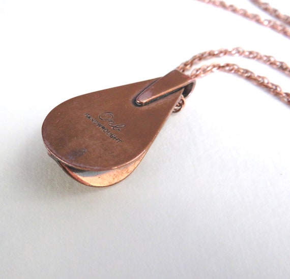 Otto Robert Bade (ORB) Signed Copper Pendant Neck… - image 3