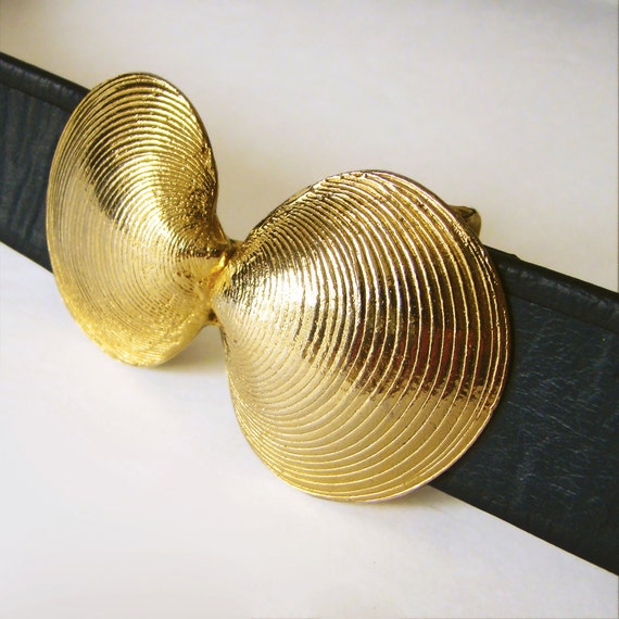 Vintage Mimi Di N 1975 Navy Blue Gold Metal Tone Fashion Belt Mimi Di N Belt - Etsy main image 4