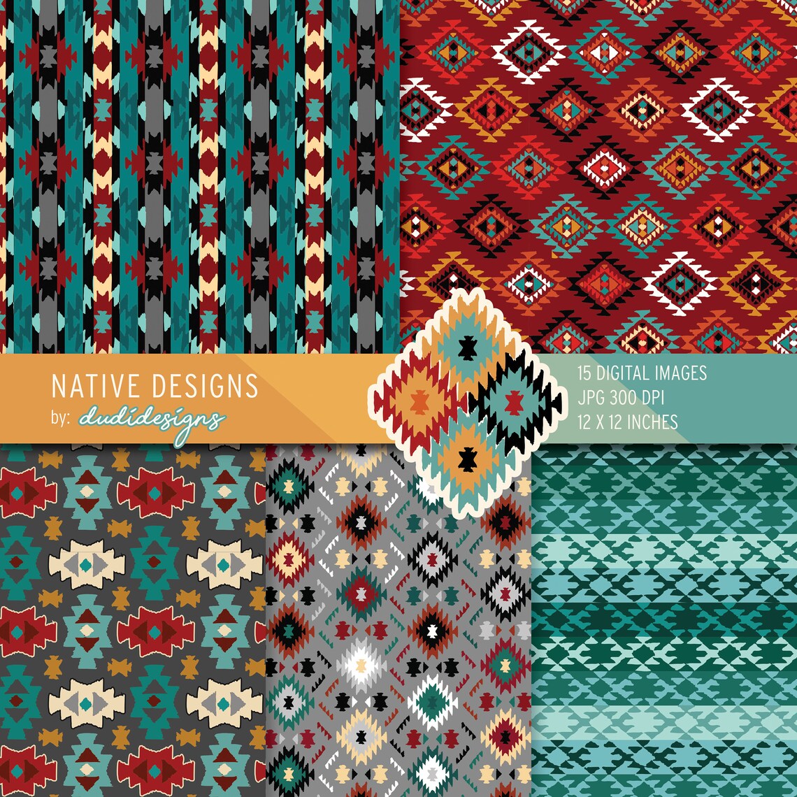 Native Digital Paper Pack Part 1. Scrapbooking Pages, Background ...